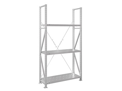 Стеллаж усиленный MS U 2000x1000x400/3 перфорированные полки