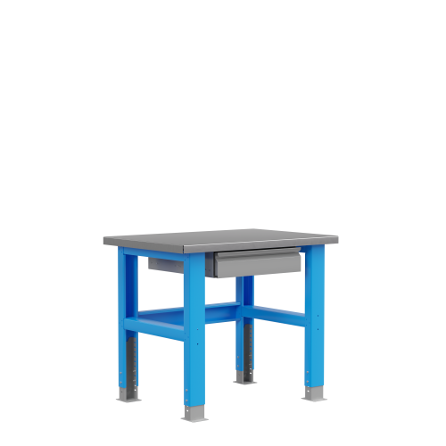 PLC 10.1 Стол металлический промышленный 1000x700 мм с ящиком