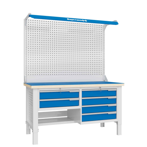 CTR 1632.L14.5-2F Верстак слесарный 2165x1593x743 мм